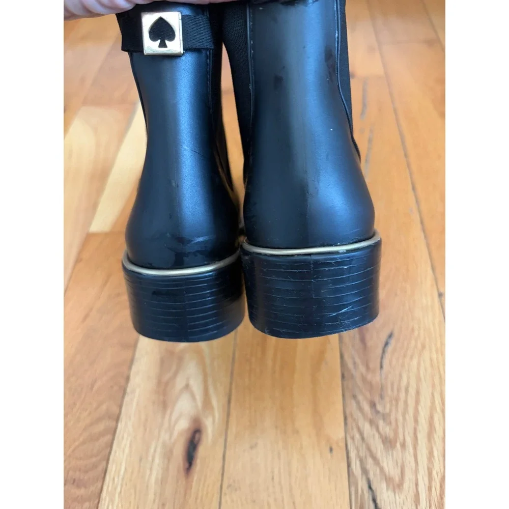 Kate Spade New York Sedgewick rain booties in black size 8/9